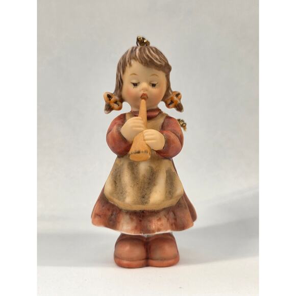 Goebel hummel Other - Goebel Hummel 2000 Christmas Ornament Girl Playing Horn Figurine 3"